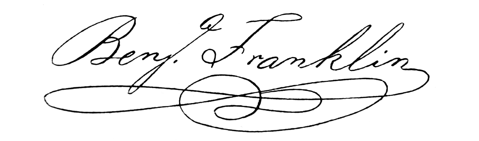 benjamin franklin signature